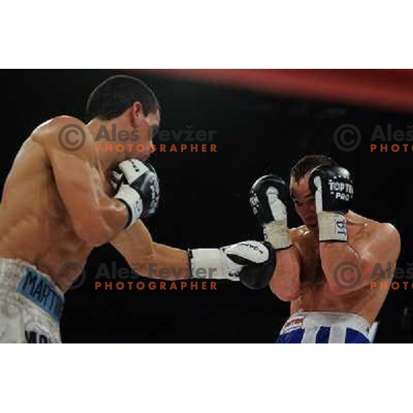 Dejan Zacec (Jan Zaveck) and Rodolfo Martinez at the Boxing match Dejan Zavec (Jan Zaveck) vs Rodolfo Martinez, for the IBF World Championship Belt Welterweight, Ljubljana, 09.04.2010, 