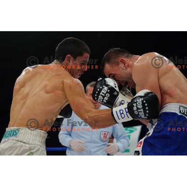 Dejan Zacec (Jan Zaveck) and Rodolfo Martinez at the Boxing match Dejan Zavec (Jan Zaveck) vs Rodolfo Martinez, for the IBF World Championship Belt Welterweight, Ljubljana, 09.04.2010, 