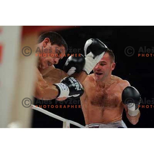 Dejan Zacec (Jan Zaveck) and Rodolfo Martinez at the Boxing match Dejan Zavec (Jan Zaveck) vs Rodolfo Martinez, for the IBF World Championship Belt Welterweight, Ljubljana, 09.04.2010, 