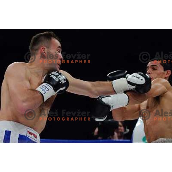 Dejan Zacec (Jan Zaveck) and Rodolfo Martinez at the Boxing match Dejan Zavec (Jan Zaveck) vs Rodolfo Martinez, for the IBF World Championship Belt Welterweight, Ljubljana, 09.04.2010, 
