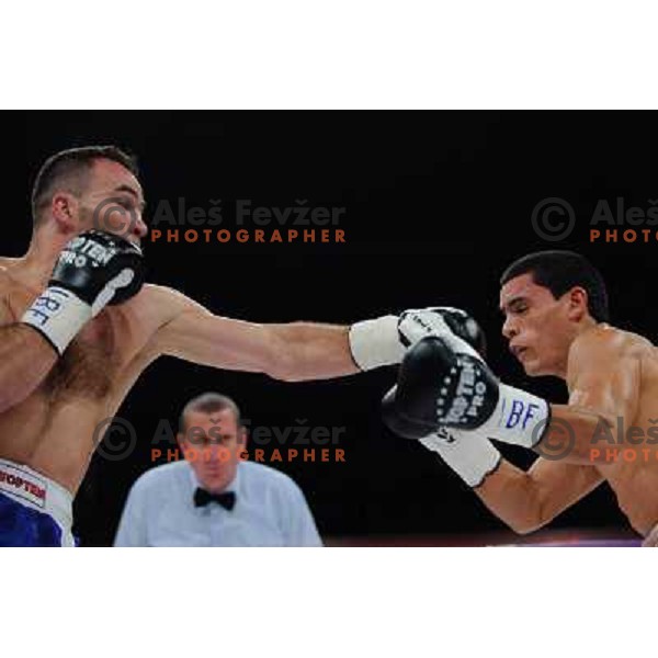 Dejan Zacec (Jan Zaveck) and Rodolfo Martinez at the Boxing match Dejan Zavec (Jan Zaveck) vs Rodolfo Martinez, for the IBF World Championship Belt Welterweight, Ljubljana, 09.04.2010, 