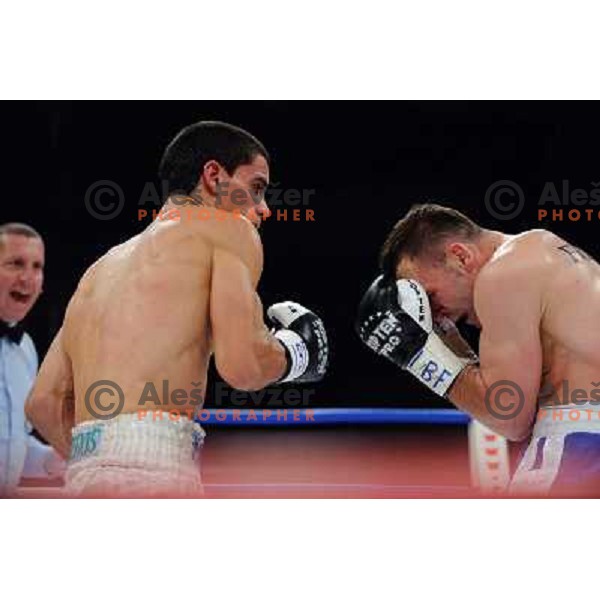 Dejan Zacec (Jan Zaveck) and Rodolfo Martinez at the Boxing match Dejan Zavec (Jan Zaveck) vs Rodolfo Martinez, for the IBF World Championship Belt Welterweight, Ljubljana, 09.04.2010, 