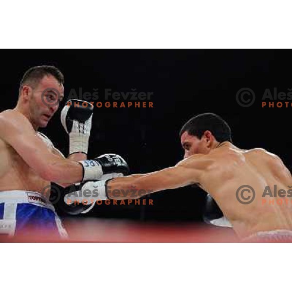 Dejan Zacec (Jan Zaveck) and Rodolfo Martinez at the Boxing match Dejan Zavec (Jan Zaveck) vs Rodolfo Martinez, for the IBF World Championship Belt Welterweight, Ljubljana, 09.04.2010, 