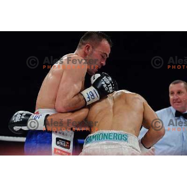 Dejan Zacec (Jan Zaveck) and Rodolfo Martinez at the Boxing match Dejan Zavec (Jan Zaveck) vs Rodolfo Martinez, for the IBF World Championship Belt Welterweight, Ljubljana, 09.04.2010, 