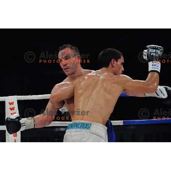 Dejan Zacec (Jan Zaveck) and Rodolfo Martinez at the Boxing match Dejan Zavec (Jan Zaveck) vs Rodolfo Martinez, for the IBF World Championship Belt Welterweight, Ljubljana, 09.04.2010, 