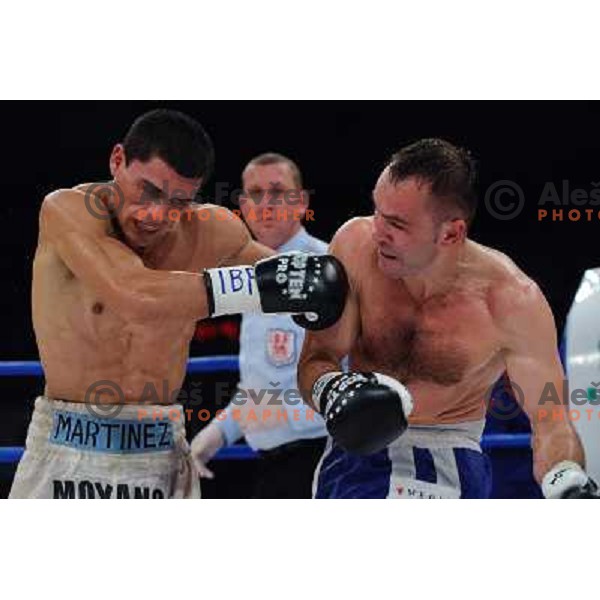 Dejan Zacec (Jan Zaveck) and Rodolfo Martinez at the Boxing match Dejan Zavec (Jan Zaveck) vs Rodolfo Martinez, for the IBF World Championship Belt Welterweight, Ljubljana, 09.04.2010, 