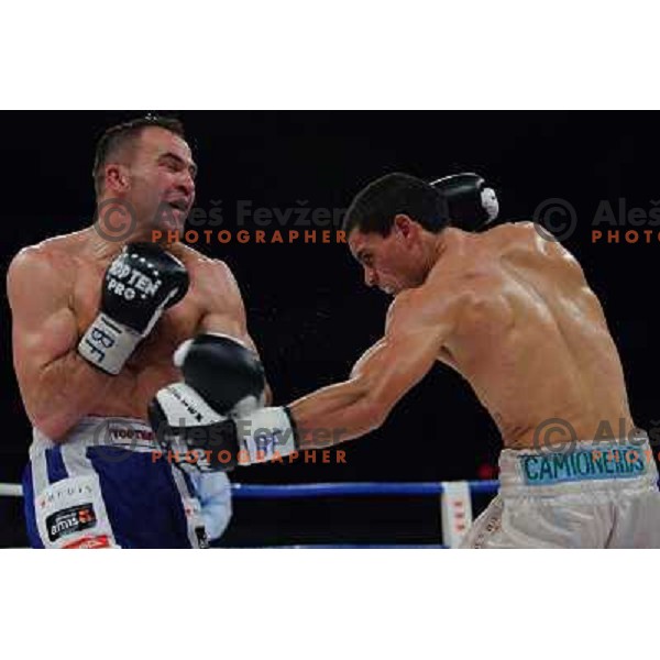 Dejan Zacec (Jan Zaveck) and Rodolfo Martinez at the Boxing match Dejan Zavec (Jan Zaveck) vs Rodolfo Martinez, for the IBF World Championship Belt Welterweight, Ljubljana, 09.04.2010, 