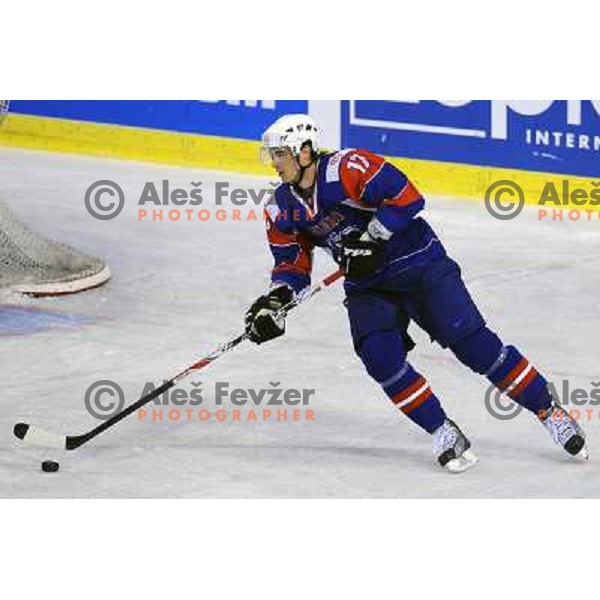Ziga Pavlin at the ice hockey game Slovenia - Croatia, played in the IIHF World Championship,Divison 1, Group B, Ljubljana, 18.04.2010, Slovenia won 10:1 