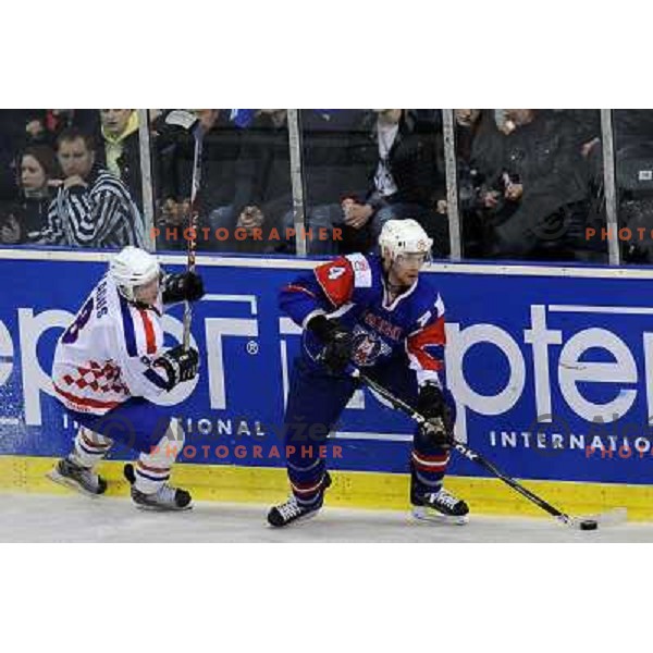 Andrej Hebar at the ice hockey game Slovenia - Croatia, played in the IIHF World Championship,Divison 1, Group B, Ljubljana, 18.04.2010, Slovenia won 10:1 