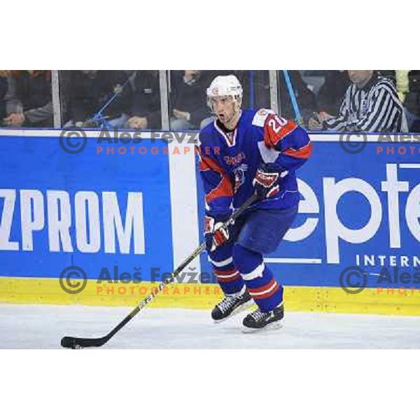 Sabahudin Kovacevic at the ice hockey game Slovenia - Croatia, played in the IIHF World Championship,Divison 1, Group B, Ljubljana, 18.04.2010, Slovenia won 10:1 