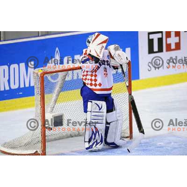 Vanja Belic at the ice hockey game Slovenia - Croatia, played in the IIHF World Championship,Divison 1, Group B, Ljubljana, 18.04.2010, Slovenia won 10:1 