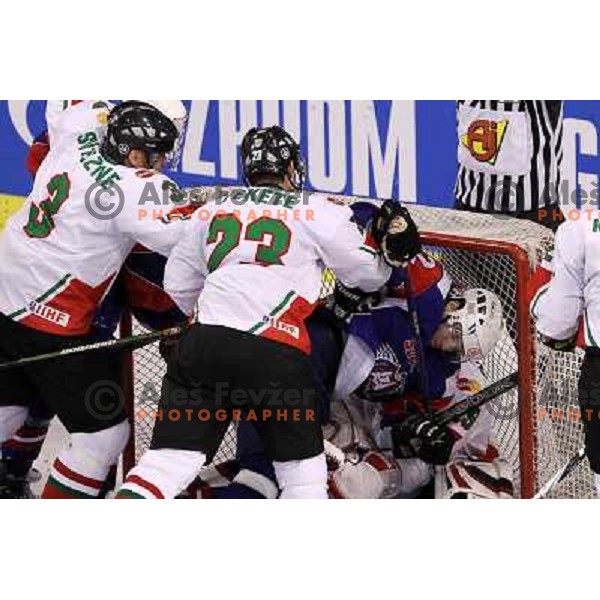 Marcel Rodman, David Rodman, Fekete in action during ice-hockey match Slovenia-Hungary at IIHF World Championship-Div 1, group B, played in Hala Tivoli, Ljubljana, Slovenia 23.4.2010 