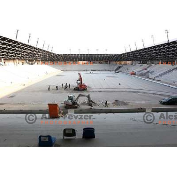  Company Grep building new football stadion in Ljubljana, Slovenia, photo from the construction site taken 20.4.2010 