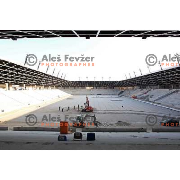  Company Grep building new football stadion in Ljubljana, Slovenia, photo from the construction site taken 20.4.2010 