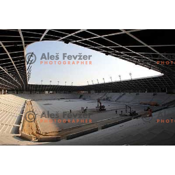  Company Grep building new football stadion in Ljubljana, Slovenia, photo from the construction site taken 20.4.2010 