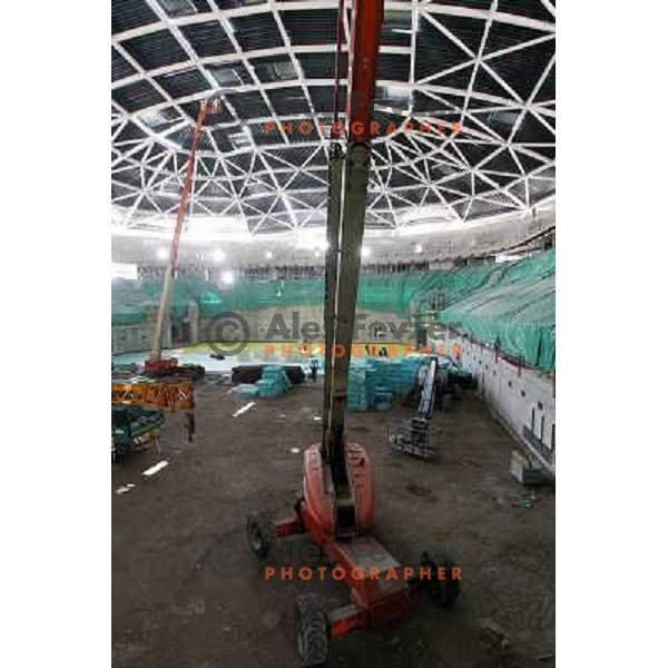  Company Grep building new Indoor Sports Arena in Ljubljana, Slovenia, photo from the construction site taken 21.4.2010 