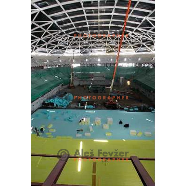  Company Grep building new Indoor Sports Arena in Ljubljana, Slovenia, photo from the construction site taken 21.4.2010 