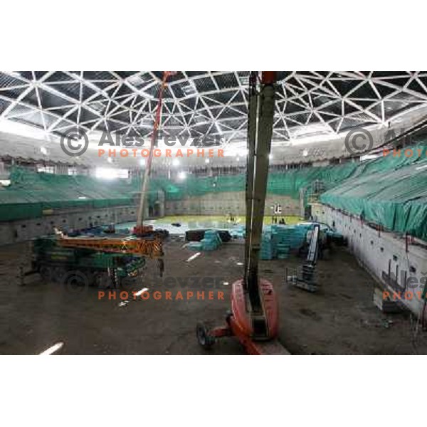  Company Grep building new Indoor Sports Arena in Ljubljana, Slovenia, photo from the construction site taken 21.4.2010 