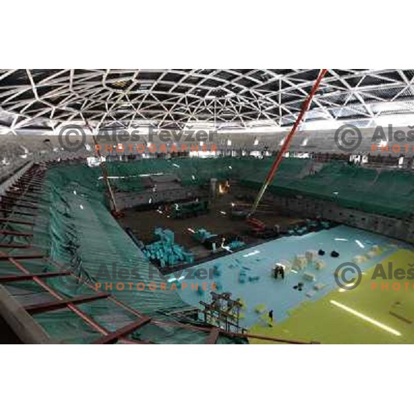  Company Grep building new Indoor Sports Arena in Ljubljana, Slovenia, photo from the construction site taken 21.4.2010 