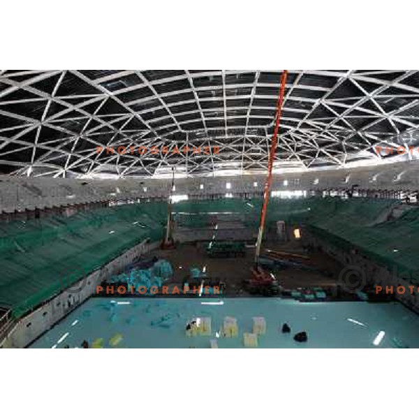  Company Grep building new Indoor Sports Arena in Ljubljana, Slovenia, photo from the construction site taken 21.4.2010 