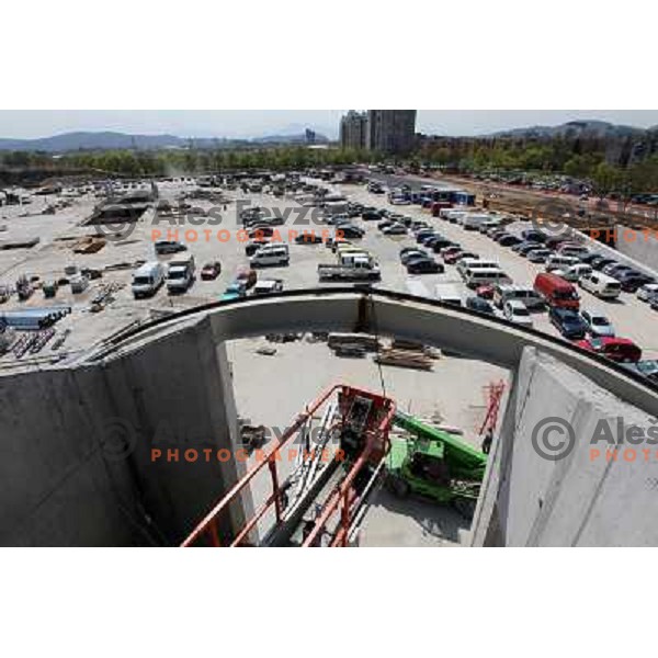  Company Grep building new Indoor Sports Arena in Ljubljana, Slovenia, photo from the construction site taken 21.4.2010 