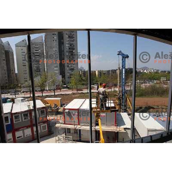  Company Grep building new Indoor Sports Arena in Ljubljana, Slovenia, photo from the construction site taken 21.4.2010 