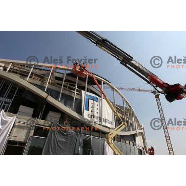 Company Grep building new Indoor Sports Arena in Ljubljana, Slovenia, photo from the construction site taken 21.4.2010 