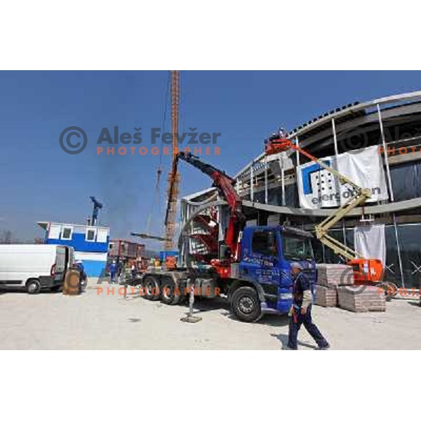  Company Grep building new Indoor Sports Arena in Ljubljana, Slovenia, photo from the construction site taken 21.4.2010 