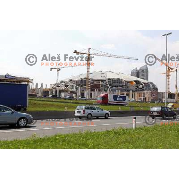  Company Grep building new Indoor Sports Arena in Ljubljana, Slovenia, photo from the construction site taken 21.4.2010 