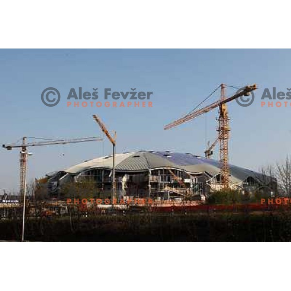  Company Grep building new Indoor Sports Arena in Ljubljana, Slovenia, photo from the construction site taken 21.4.2010 