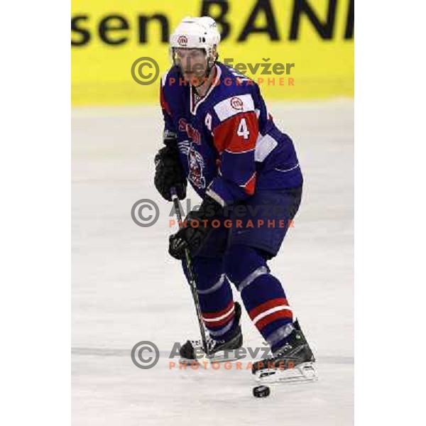 Andrej Tavzelj in action during ice-hockey match Slovenia- Great Britain in IIHF World Championship Divison 1 group B, played in Hala Tivoli, Ljubljana, Slovenia 20.4.2010 