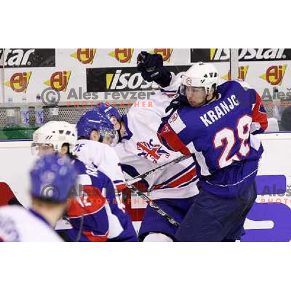 Ales Kranjc in action during ice-hockey match Slovenia- Great Britain in IIHF World Championship Divison 1 group B, played in Hala Tivoli, Ljubljana, Slovenia 20.4.2010 