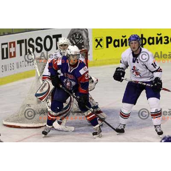 Andrej Hebar in action during ice-hockey match Slovenia- Great Britain in IIHF World Championship Divison 1 group B, played in Hala Tivoli, Ljubljana, Slovenia 20.4.2010 