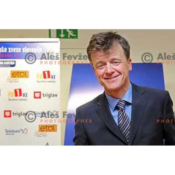 Matija Vojsk new general manager of SZS at press conference in Ljubljana 3rd of May 2010 