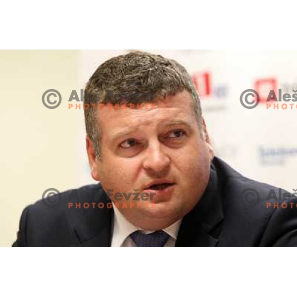 Tomaz Lovse, president of Slovenia Ski Association at press conference in Ljubljana 3rd of May 2010 