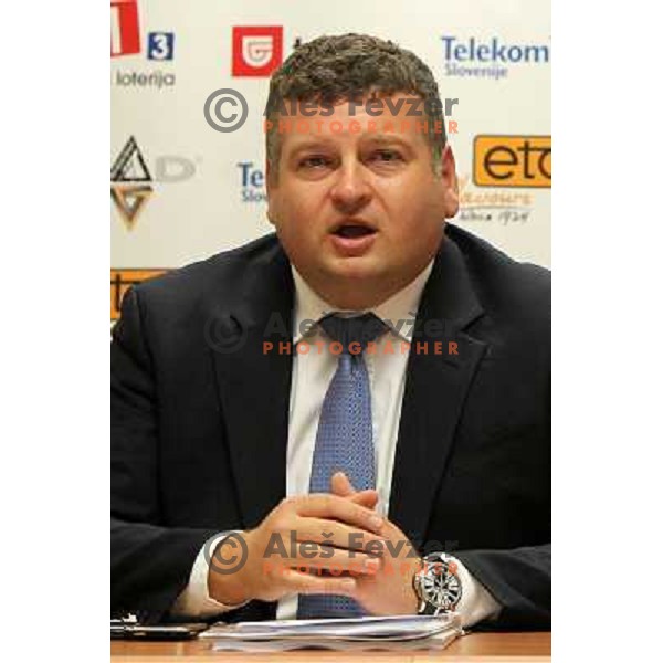 Tomaz Lovse, president of Slovenia Ski Association at press conference in Ljubljana 3rd of May 2010 