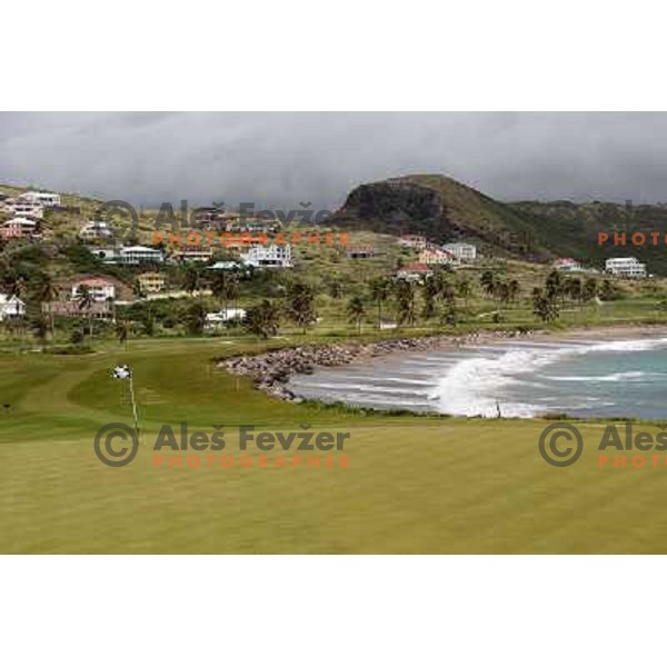  Green of hole nr. 17 (405 yards, par 4), Royal St. Kitts golf course 6859 yards, par 71, Basseterre, St. Kitts and Nevis, West Indies 