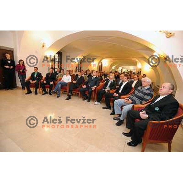 Dusan Kocic, Zoran Jankovic, winners at the presentations of the awards of the Academic sports society Olimpija, City hall Ljubljana, 10.05.2010 