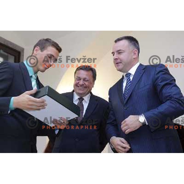 Jan Oblak, Zoran Jankovic, Andrej Kocic at the presentations of the awards of the Academic sports society Olimpija, City hall Ljubljana, 10.05.2010 