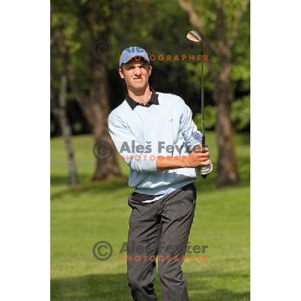 Ziga Avsec in action during Slovenian golf Open on Alps Tour at Ptuj Golf course, Slovenia 14.5.2010 