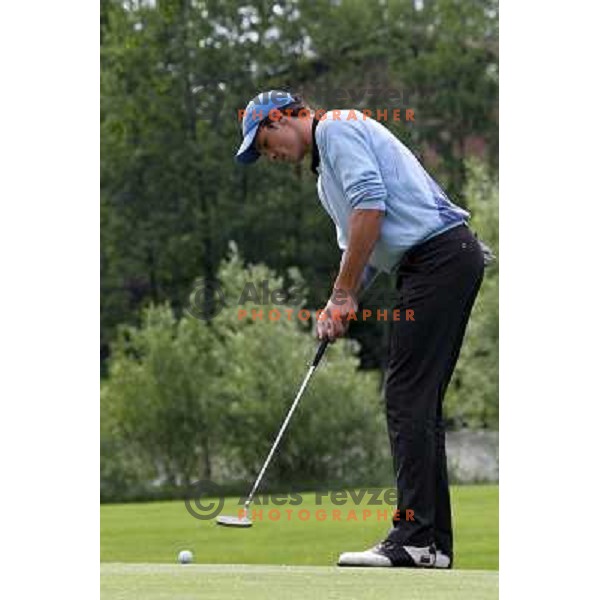 Ziga Avsec in action during Slovenian golf Open on Alps Tour at Ptuj Golf course, Slovenia 14.5.2010 