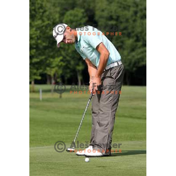 Mario Krajnz (AUT) in action during Slovenian golf Open on Alps Tour at Ptuj Golf course, Slovenia 14.5.2010 