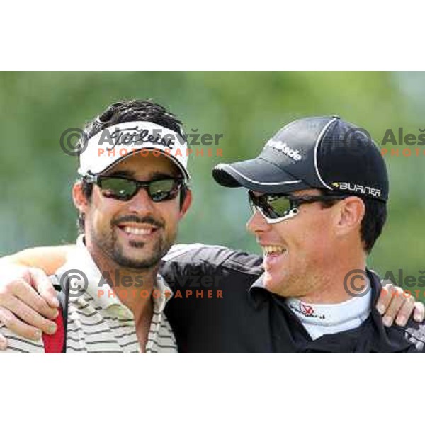 Peter Lepitschnik (AUT) and Matjaz Gojcic (SLO) during Slovenian golf Open on Alps Tour at Ptuj Golf course, Slovenia 14.5.2010 