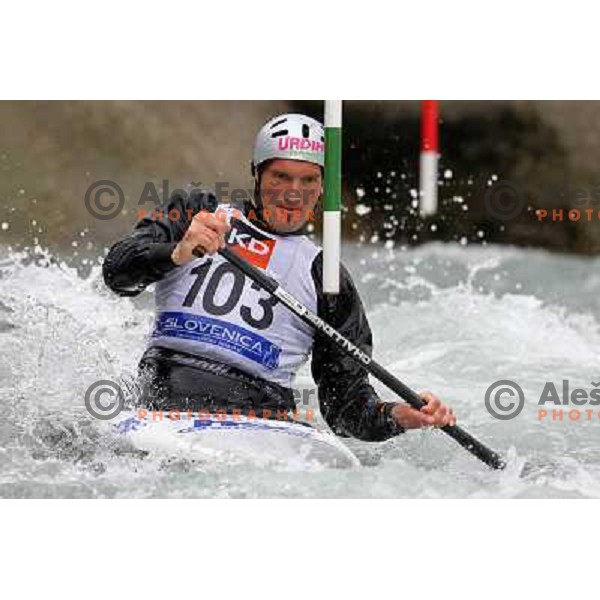 Dejan Stevanovic (SLO) in action during ICF kayak&canoe slalom race Tacen 2010 in Ljubljana, Slovenia 15.5.2010 