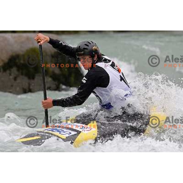 Anze Bercic (SLO) in action during ICF kayak&canoe slalom race Tacen 2010 in Ljubljana, Slovenia 15.5.2010 