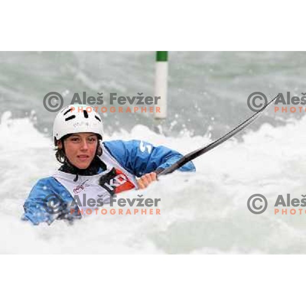 Ajda Novak (SLO) in action during ICF kayak&canoe slalom race Tacen 2010 in Ljubljana, Slovenia 15.5.2010 