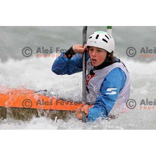 Ajda Novak (SLO) in action during ICF kayak&canoe slalom race Tacen 2010 in Ljubljana, Slovenia 15.5.2010 