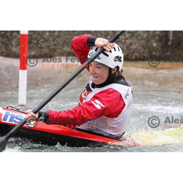 Eva Tercelj in action during ICF kayak&canoe slalom race Tacen 2010 in Ljubljana, Slovenia 15.5.2010 