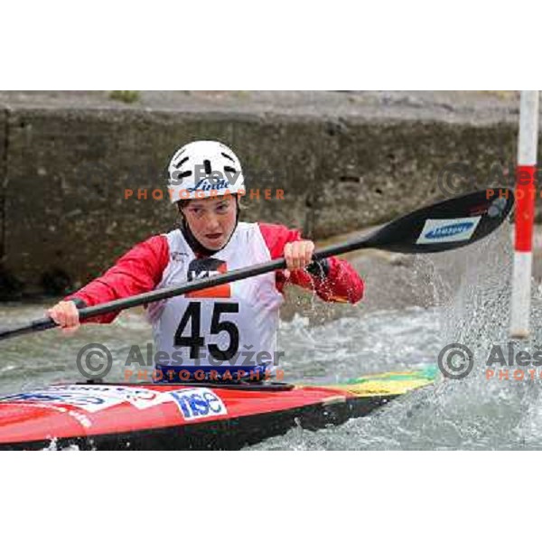 Eva Tercelj in action during ICF kayak&canoe slalom race Tacen 2010 in Ljubljana, Slovenia 15.5.2010 