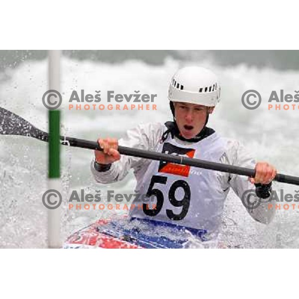 Ursa Kragelj (SLO) in action during ICF kayak&canoe slalom race Tacen 2010 in Ljubljana, Slovenia 15.5.2010 